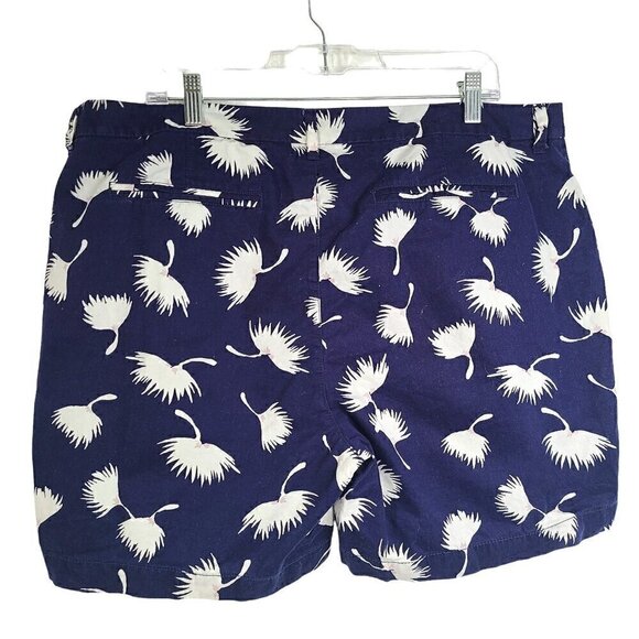 Old Navy Blue White Dandelion Cotton Chino Shorts Plus - Picture 4 of 7